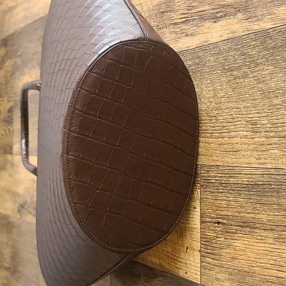 Little Liffner Tulip Croc Embossed Leather Tote - Picture 7 of 12